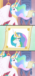 Size: 1024x2172 | Tagged: safe, princess celestia, alicorn, pony, female, mare, princess molestia, self ponidox