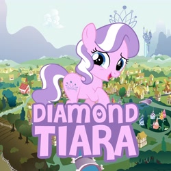 Size: 5000x5000 | Tagged: safe, artist:1nsp1r, diamond tiara, pony, absurd resolution, giant pony, macro, solo