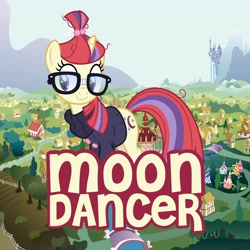 Size: 5000x5000 | Tagged: safe, artist:1nsp1r, moondancer, pony, absurd resolution, clothes, giant pony, glasses, macro, solo