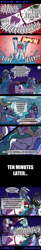 Size: 500x3086 | Tagged: safe, artist:ladyanidraws, bulk biceps, hugh jelly, princess celestia, alicorn, earth pony, pegasus, pony, comic, crack, female, male, mare, moon, stallion, to the moon, what's up?