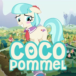 Size: 5000x5000 | Tagged: safe, artist:1nsp1r, coco pommel, pony, absurd resolution, giant pony, macro, solo