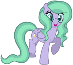 Size: 3358x3000 | Tagged: safe, artist:scourge707, oc, oc only, oc:gypsy meadow, pegasus, pony, cutie mark, glasses, raised hoof, simple background, solo, transparent background, vector