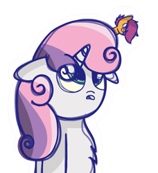 Size: 1989x2183 | Tagged: safe, artist:laserpewpewrblx, scootaloo, sweetie belle, pegasus, pony, unicorn, duo, duo female, female, macro