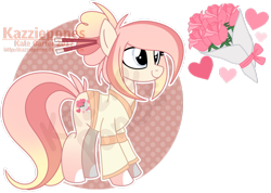 Size: 1024x729 | Tagged: safe, artist:kazziepones, oc, oc only, oc:rose bouquet, earth pony, pony, clothes, female, mare, reference sheet, simple background, solo, transparent background