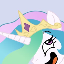 Size: 945x945 | Tagged: safe, artist:166, artist:megasweet, princess celestia, alicorn, pony, looking at you, reaction image, solo, trollestia