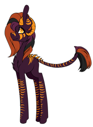 Size: 1024x1390 | Tagged: safe, artist:xxmissteaxx, oc, oc only, oc:pumpkin prank, earth pony, pony, augmented tail, chest fluff, female, mare, simple background, solo, transparent background