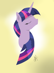 Size: 3340x4528 | Tagged: safe, artist:purplestar01, twilight sparkle, absurd resolution, bust, portrait, solo