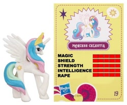 Size: 430x354 | Tagged: safe, edit, princess celestia, blind bag, collector card, irl, photo, toy