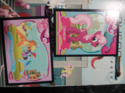 Size: 687x515 | Tagged: safe, applejack, berry punch, berryshine, cheerilee, fluttershy, lemon hearts, princess celestia, rainbow dash, twilight sparkle, alicorn, earth pony, pegasus, pony, trading card