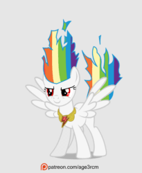Size: 800x975 | Tagged: safe, artist:age3rcm, rainbow dash, pegasus, pony, animated, element of loyalty, gif, show accurate, solo, super rainbow dash