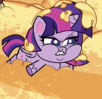 Size: 147x143 | Tagged: safe, screencap, twilight sparkle, twilight sparkle (alicorn), alicorn, pony, my little pony: pony life, princess probz, spoiler:pony life s01e01, chubby cheeks, cropped, double chin, fat, solo, twilard sparkle