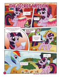 Size: 783x1020 | Tagged: safe, princess celestia, rainbow dash, twilight sparkle, alicorn, pegasus, pony, comic, german comic, german my little pony comic, my little pony comic, official, official content, the secret mission, twilight is a lion