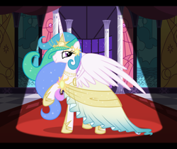 Size: 1600x1341 | Tagged: safe, artist:lugiaangel, princess celestia, alicorn, pony, clothes, dress, female, mare, solo