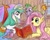 Size: 750x600 | Tagged: safe, artist:keterok, fluttershy, peewee, philomena, princess celestia, spike, alicorn, dragon, pegasus, pony, book, cute, cutelestia