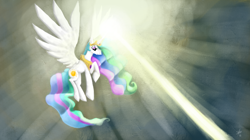 Size: 1024x575 | Tagged: safe, artist:sevour, princess celestia, alicorn, pony, crown, female, horn, mare, solo