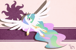 Size: 1400x932 | Tagged: dead source, safe, artist:spaerk, princess celestia, alicorn, pony, solo