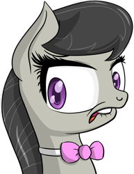 Size: 1835x2372 | Tagged: safe, artist:datapony, octavia melody, earth pony, pony, bowtie, bust, colored pupils, faic, lip bite, portrait, simple background, solo, transparent background, wide eyes