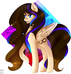 Size: 2400x2500 | Tagged: safe, artist:cheetospony, oc, oc only, pegasus, pony, abstract background, female, mare, raised hoof, simple background, solo, transparent background