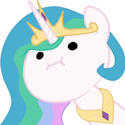 Size: 1024x1024 | Tagged: safe, artist:liquidplazma, princess celestia, alicorn, pony, face, reaction image, solo, wut face