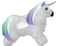 Size: 586x353 | Tagged: safe, princess celestia, alicorn, fluffy pony, pony, female, flufflestia, horn, mare, multicolored mane, realistic, solo, white coat
