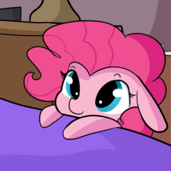 Size: 949x949 | Tagged: safe, artist:tjpones, part of a set, pinkie pie, earth pony, pony, animated, cute, dawwww, diapinkes, eye shimmer, floppy ears, gif, hnnng, hoofy-kicks, looking up, open mouth, smiling, solo, tjpones is trying to murder us, upsies