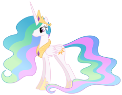 Size: 4996x3908 | Tagged: safe, artist:zutheskunk traces, princess celestia, alicorn, pony, female, mare, simple background, solo, transparent background, vector, vector trace