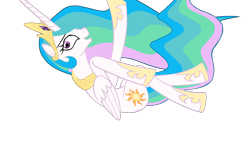 Size: 1366x768 | Tagged: safe, artist:daydreamsyndrom, princess celestia, alicorn, pony, cute, cutelestia, female, mare, sillestia, silly, simple background, solo, transparent background, two best sisters play