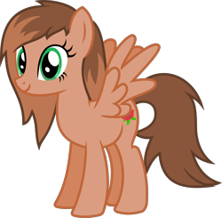 Size: 4842x4753 | Tagged: safe, artist:peahead, oc, oc only, oc:kathrine, pegasus, pony, absurd resolution, cutie mark, green eyes, show accurate, simple background, smiling, solo, spread wings, transparent background, vector