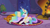 Size: 900x506 | Tagged: safe, screencap, princess celestia, alicorn, pony, celestia's bedroom, fireplace, prone, solo, youtube caption