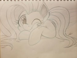 Size: 1280x960 | Tagged: safe, artist:ncmares, fluttershy, rainbow dash, pegasus, pony, cute, giant pony, hug, macro, monochrome, ncmares is trying to murder us, nose wrinkle, shyabetes, size difference, smoldash, squishy cheeks, traditional art, unamused