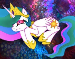 Size: 548x433 | Tagged: safe, princess celestia, alicorn, pony, lsd, solo