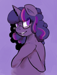 Size: 262x345 | Tagged: safe, artist:mangneto, twilight sparkle, alternate hairstyle, chubby, floppy ears, glasses, lips, solo