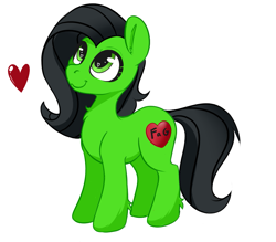 Size: 895x783 | Tagged: artist needed, safe, oc, oc only, oc:anon filly, female, filly, heart, simple background, solo, vulgar, white background