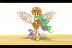 Size: 2374x1597 | Tagged: safe, artist:lova-gardelius, princess celestia, alicorn, pony, mufasa, solo, the lion king