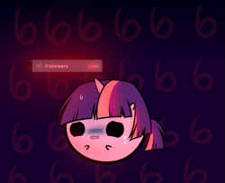 Size: 687x557 | Tagged: safe, artist:pekou, twilight sparkle, ask my little chubbies, 666, chubbie, chubby, cute, number of the beast, six six six, subliminal message