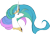 Size: 1990x1344 | Tagged: safe, artist:roslik, princess celestia, alicorn, pony, female, mare, simple background, solo, transparent background