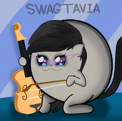 Size: 498x497 | Tagged: safe, artist:extradan, artist:extrart, octavia melody, earth pony, pony, chubby, swag