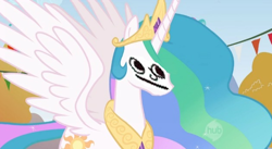 Size: 630x345 | Tagged: safe, edit, edited screencap, screencap, princess celestia, alicorn, pony, draw on me