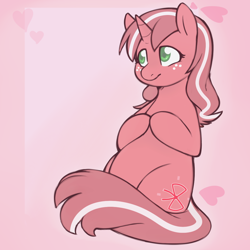 Size: 1000x1000 | Tagged: safe, artist:redintravenous, oc, oc only, oc:red ribbon, chubby, cute