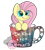 Size: 844x947 | Tagged: safe, artist:donutnerd, fluttershy, pegasus, pony, coffee mug, cup, cup of pony, cute, heart eyes, micro, shyabetes, wingding eyes