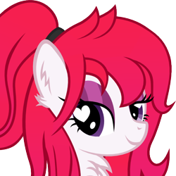 Size: 512x512 | Tagged: safe, artist:the smiling pony, oc, oc only, oc:marshmallow, earth pony, pony, .svg available, bust, chest fluff, derpibooru badge, ear fluff, female, fluffy, heart, heart eyes, lidded eyes, mare, portrait, simple background, smiling, solo, svg, transparent background, vector, wingding eyes