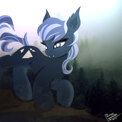 Size: 850x850 | Tagged: safe, artist:pedrohander, oc, oc only, oc:glass arrow, bat pony, pony, solo