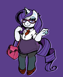 Size: 443x538 | Tagged: safe, artist:mangneto, rarity, anthro, chubby, glasses