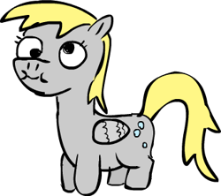 Size: 339x301 | Tagged: safe, artist:cyborgslime, derpy hooves, pegasus, pony, chubby, cute, female, mare, solo