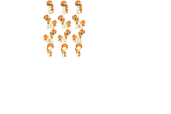 Size: 384x256 | Tagged: safe, artist:blackliquidsrw, oc, oc only, oc:pyra blaze, female, micro, pixel art, simple background, solo, sprite, sprite sheet, tiny ponies, transparent background, walking