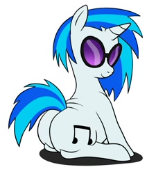 Size: 650x722 | Tagged: safe, artist:calorie, dj pon-3, vinyl scratch, pony, unicorn, chubby, looking at you, plot, solo