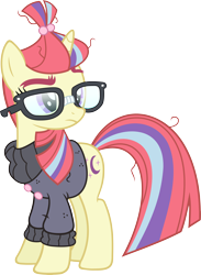 Size: 4394x6000 | Tagged: safe, artist:slb94, moondancer, amending fences, absurd resolution, adorkable, clothes, cute, dancerbetes, dork, glasses, simple background, sweater, transparent background, vector