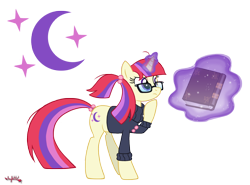 Size: 1660x1230 | Tagged: dead source, safe, artist:arylett-charnoa, moondancer, amending fences, book, magic, solo