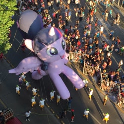 Size: 2048x2048 | Tagged: safe, twilight sparkle, twilight sparkle (alicorn), alicorn, pony, balloon, chile, giant pony, inflatable, irl, macro, parade, parade balloon, paris parade, photo