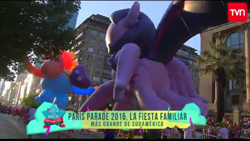 Size: 1280x720 | Tagged: safe, twilight sparkle, twilight sparkle (alicorn), alicorn, pony, balloon, chile, giant pony, irl, latin american, macro, parade, parade balloon, paris parade, photo